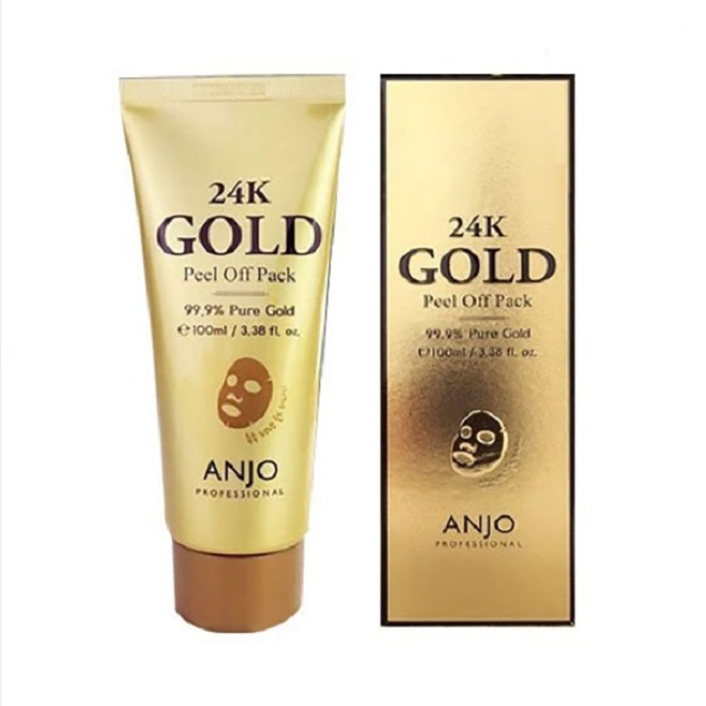 [ANJO] 24K Gold Peel Off Pack 100ml – 45mg Pure Gold, Hypoallergenic Pore Cleanser, Tight Formulation for Enhanced Sebum Absorption with 5 Plant Extracts-Made in Korea